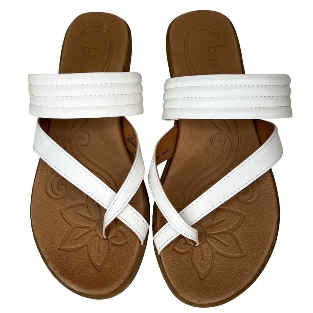 B.O.C. Alisha White Sandals Size 10
